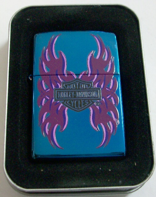 画像1: ☆HARLEY-DAVIDSON！本場 ＵＳＡ サファイアブルー ＺＩＰＰＯ！新品 