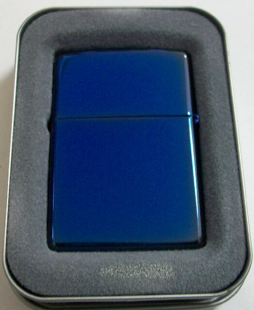 画像: ★廃番カラー！MOOD INDIGO　インディゴ・ブルー　フラワーデザイン　２００３年 ZIPPO！新品B