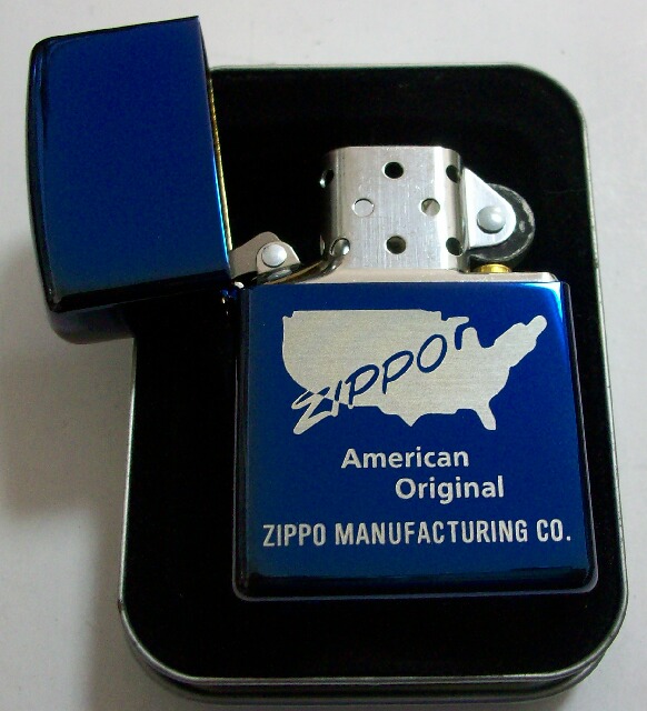 画像: ★廃番カラー！MOOD INDIGO　インディゴ・ブルー　米合州国デザイン ２００３年 ZIPPO！新品E