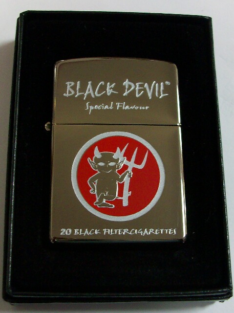 ☆BLACK DEVIL！ブラック・デビル煙草 ブラック鏡面 ２０１０年 ZIPPO