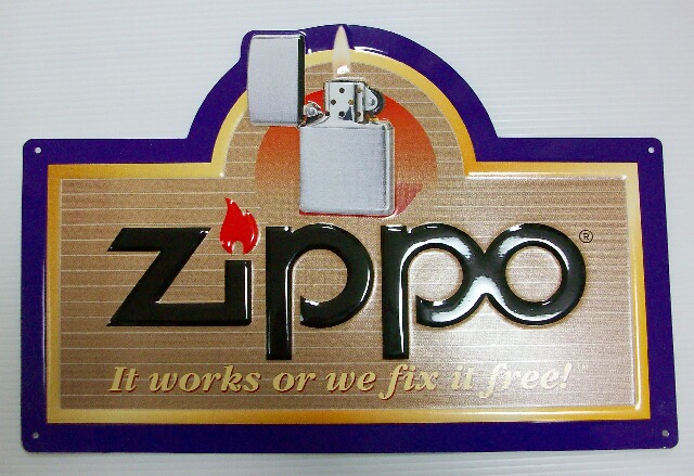 画像: ☆ZIPPO社　１９９０年代　PRメタルプレート！ZIPPO　It works・・・　新品