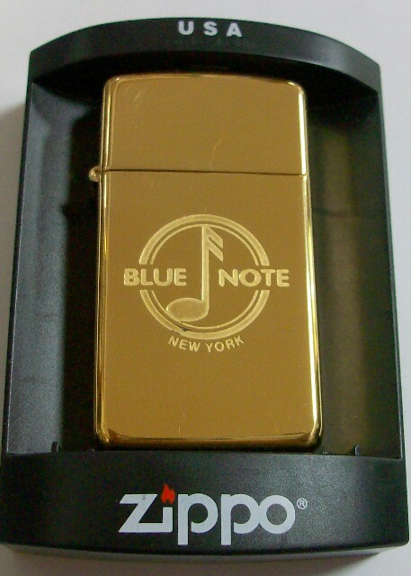 画像: ブルーノート！Blue Note NewYork店 スリム Gold ２００３ ZIPPO！新品