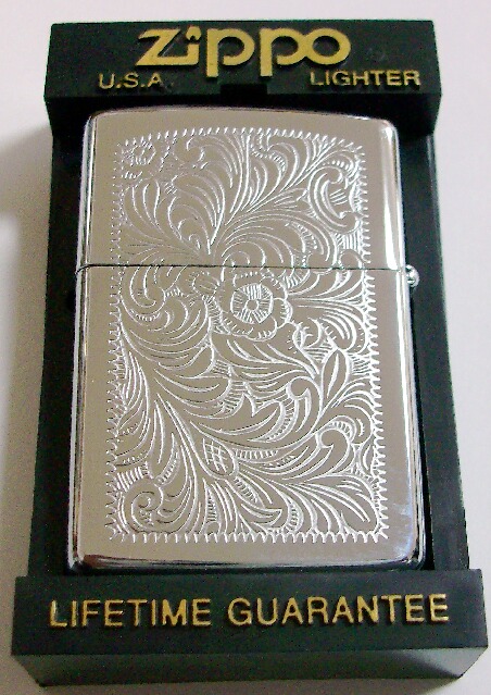 画像: ☆１９９５年８月（H） VINTAGE 名品 ＃３５２ ベネチアン柄 両面 ZIPPO！新品未使用品