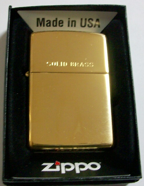 画像: ☆真鍮無垢ケース！＃２５４ HP Solid Brass  キャップに刻印有り ２００７年 Zippo！新品