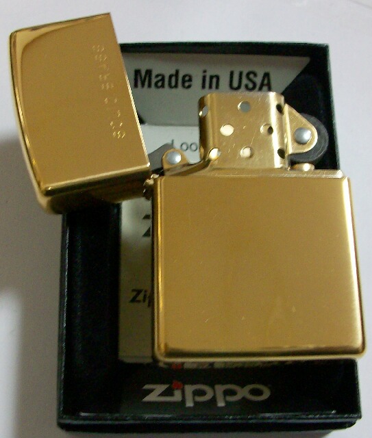 画像: ☆真鍮無垢ケース！＃２５４ HP Solid Brass  キャップに刻印有り ２００７年 Zippo！新品