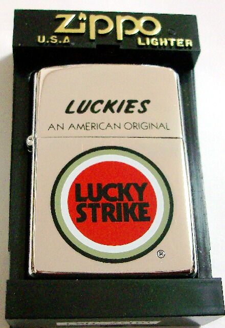 画像: ☆LUCKY STRIKE！２００１年 ラッキー・ストライク 銀加工 LUCKIES ZIPPO！新品