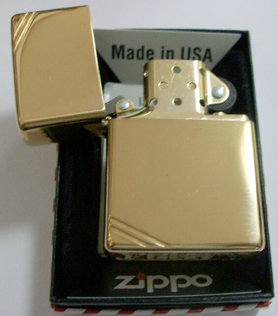 画像: ★★＃２７０ １９３７モデル  Ｖｉｎｔａｇｅ Ｈｉｇｈ Ｐｏｌｉｓｈｓ Ｂｒａｓｓ 両面ライン ＺＩＰＰＯ！新品