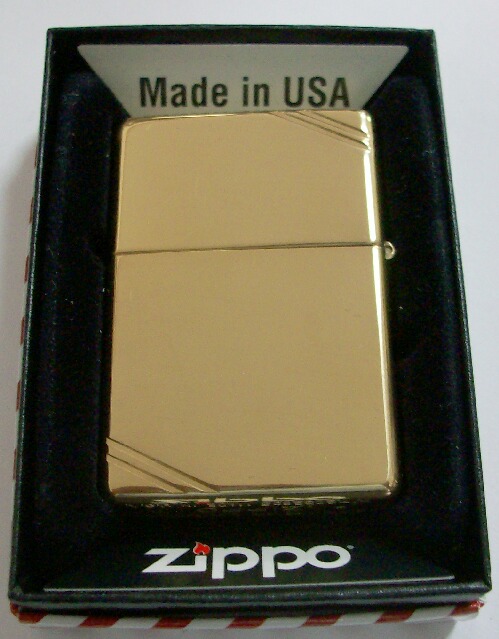 画像: ★★＃２７０ １９３７モデル  Ｖｉｎｔａｇｅ Ｈｉｇｈ Ｐｏｌｉｓｈｓ Ｂｒａｓｓ 両面ライン ＺＩＰＰＯ！新品