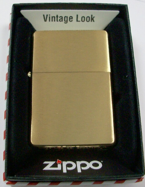 画像: ★★１９３７モデル　＃２４０ＣＣ Ｖｉｎｔａｇｅ Ｂｒｕｓｈｅｄ Ｂｒａｓｓ Wライン無し ＺＩＰＰＯ！新品