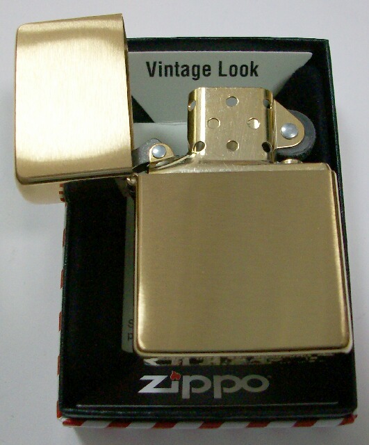 画像: ★★１９３７モデル　＃２４０ＣＣ Ｖｉｎｔａｇｅ Ｂｒｕｓｈｅｄ Ｂｒａｓｓ Wライン無し ＺＩＰＰＯ！新品