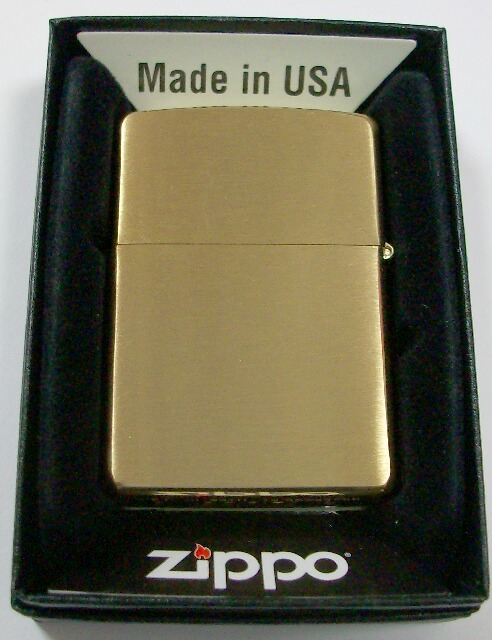 画像: ☆真鍮無垢ケース！＃２０４ Brushed  Solid Brass 刻印有り ２０２０年８月（H） Zippo！新品