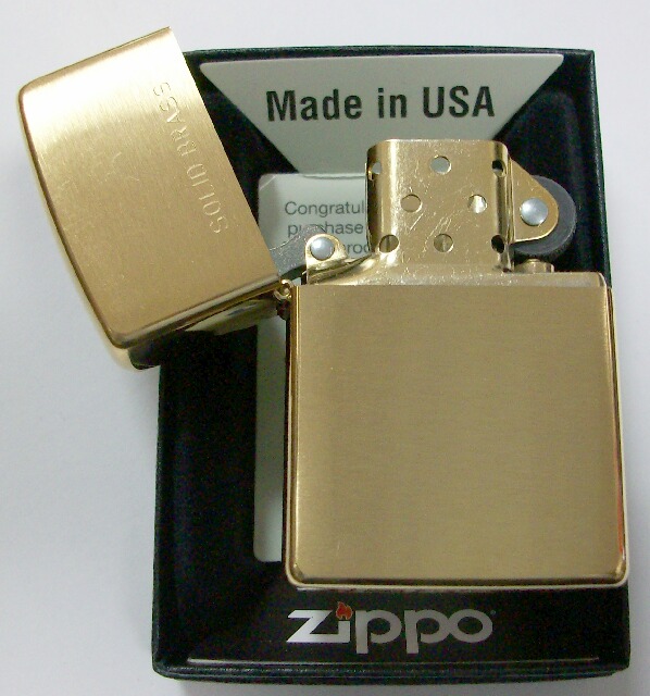 画像: ☆真鍮無垢ケース！＃２０４ Brushed  Solid Brass 刻印有り ２０２０年８月（H） Zippo！新品
