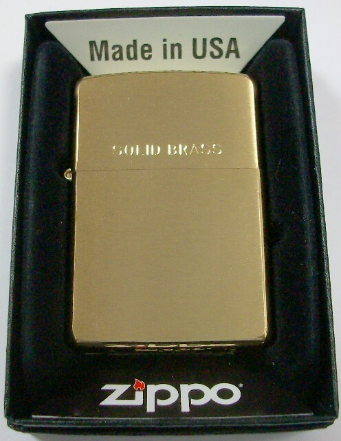 画像1: ☆真鍮無垢ケース！＃２０４ Brushed  Solid Brass 刻印有り ２０２０年８月（H） Zippo！新品