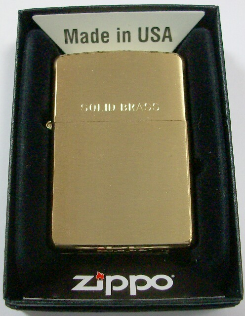 画像: ☆真鍮無垢ケース！＃２０４ Brushed  Solid Brass 刻印有り ２０２０年８月（H） Zippo！新品
