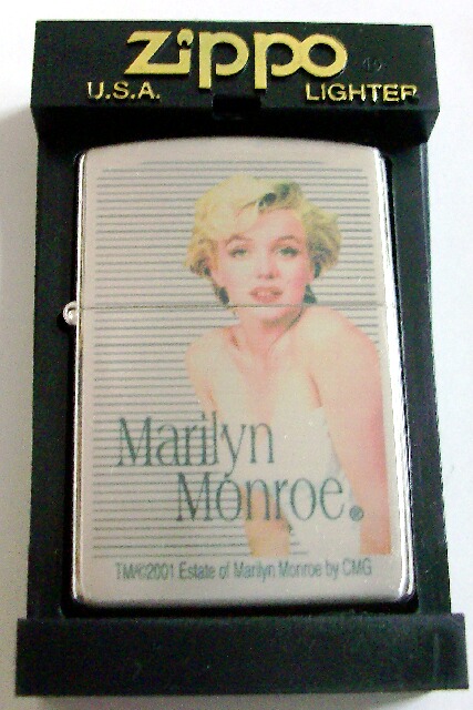 画像: ☆マリリン・モンロー！Marllyn monroe ２００１年 銀加工 ZIPPO！新品A