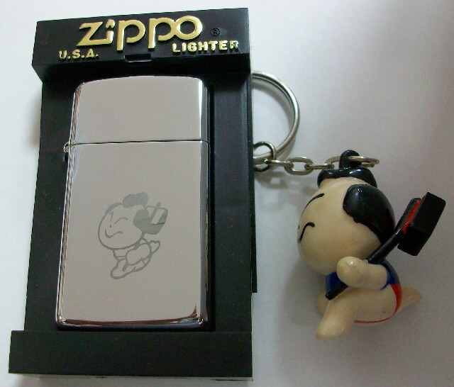 佐川急便 飛脚マーク ２０００年 スリム Slim Zippo キーホルダー付 新品 ジッポーパーク Zippopark