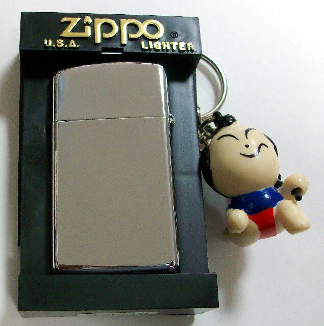 画像: 佐川急便！飛脚マーク ２０００年 スリム Slim Zippo！キーホルダー付 新品