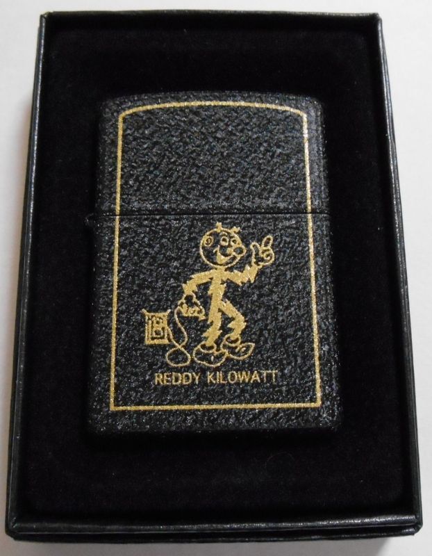 画像: ☆レディ・キロワット！Reddy Kilowatt 全面ブラック・クラックル ２００７年 ZIPPO！新品