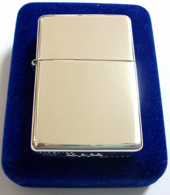 画像: ☆純銀！スターリング・シルバー！＃１６ フラットトップ ★Wライン無し ２００７年 鏡面 ZIPPO！新品