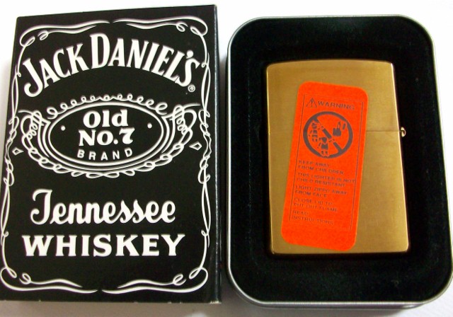 画像: ★JACK DANIEL'S！ジャック・ダニエル ２０００年 SOLID BRASS ZIPPO！新品