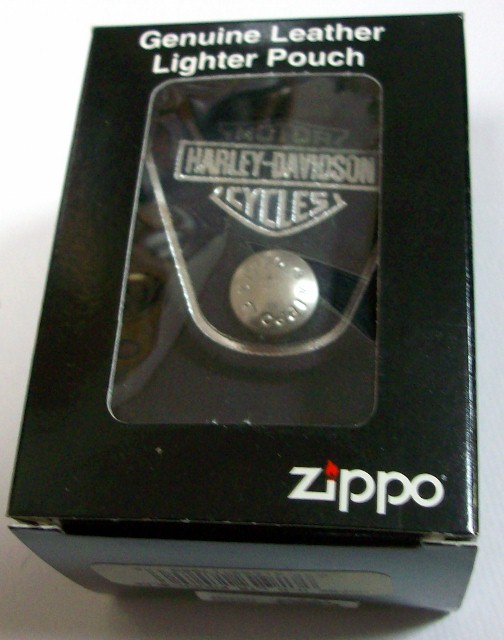 画像: ☆ZIPPO/HARLEY DAVIDSON！USA 革製 ライター用ケース 黒 ループタイプ！新品