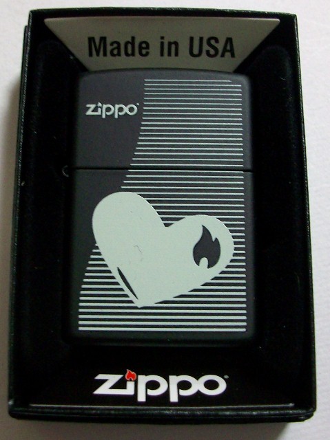 画像1: ブラック＆お洒落なハート　２０１３年　ＵＳＡ　ＺＩＰＰＯ！新品Ａ