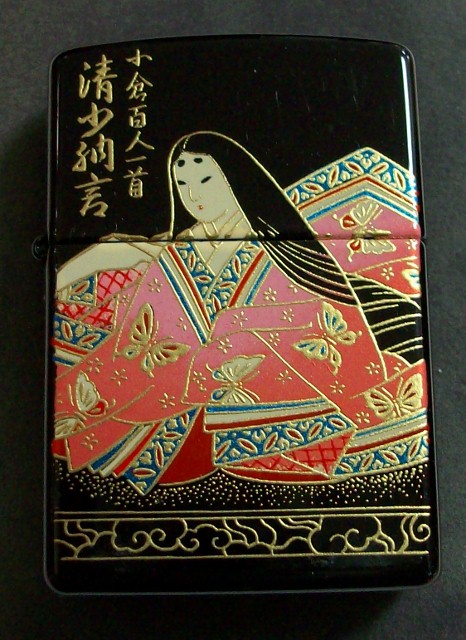 画像: ☆小倉百人一首！清少納言！伝統工芸 本金蒔絵 漆塗り １９９７年 ＺＩＰＰＯ！新品