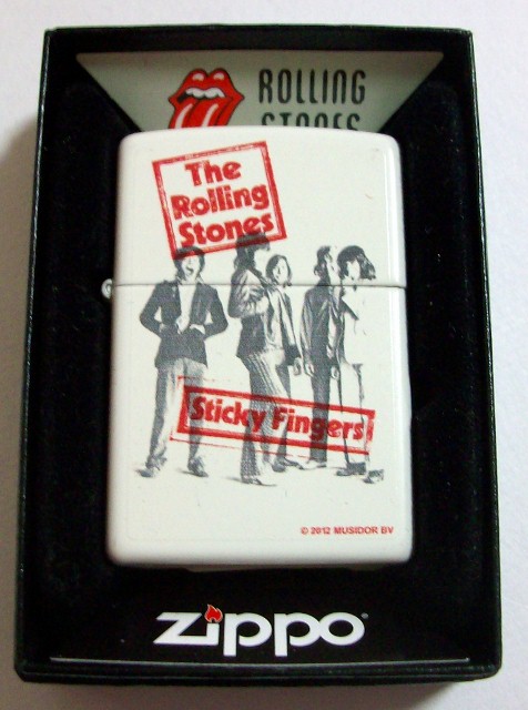 画像1: ☆ローリング・ストーンズ！若き日の ROLLING STONES ２０１３年 ホワイト ZIPPO！新品