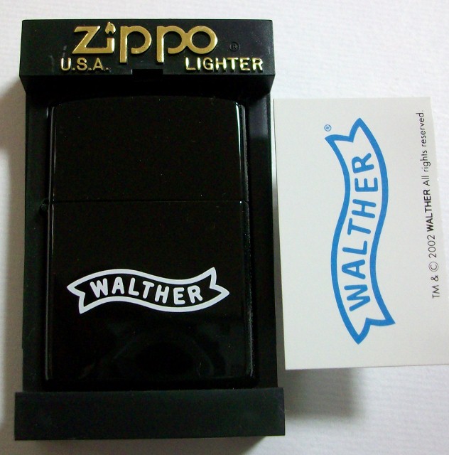 画像: ☆WALTHER！拳銃のワルサー ２０００年 ブラック ZIPPO！新品