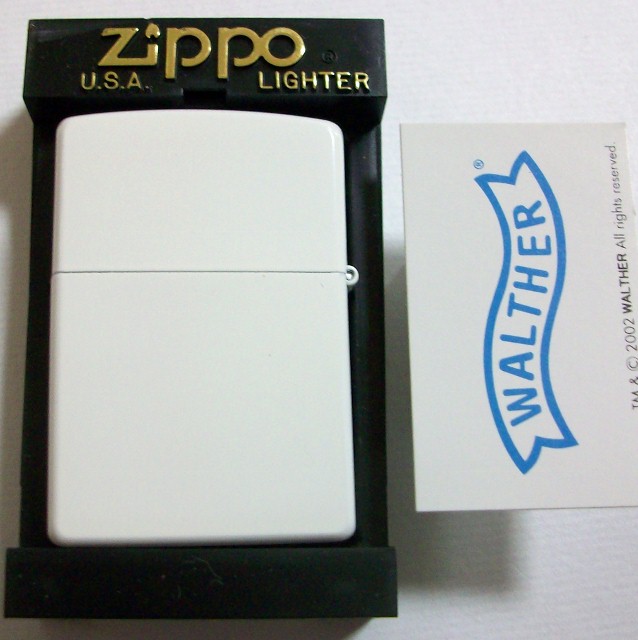 画像: ☆WALTHER！拳銃のワルサー ２００３年 ホワイト ZIPPO！新品