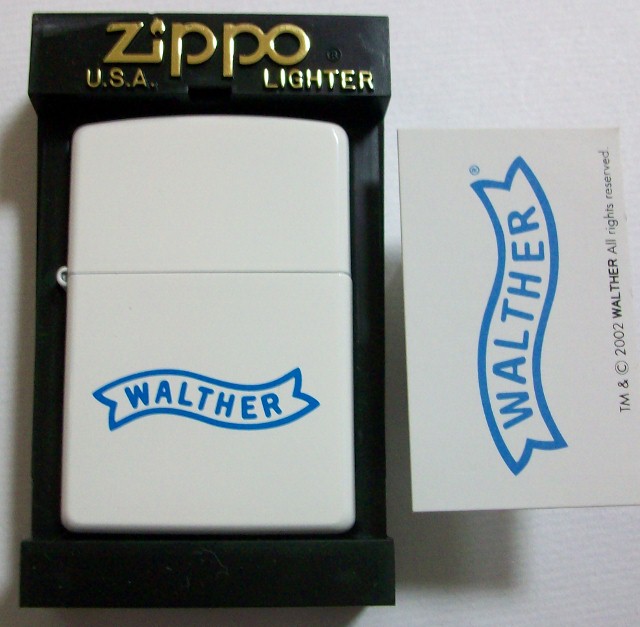 画像: ☆WALTHER！拳銃のワルサー ２００３年 ホワイト ZIPPO！新品