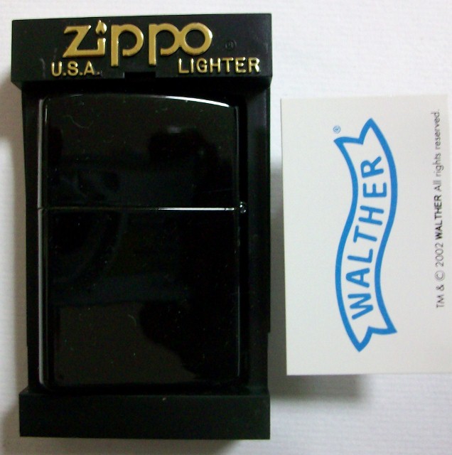 画像: ☆WALTHER！拳銃のワルサー ２０００年 ブラック ZIPPO！新品