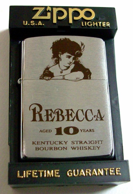 ☆REBECCA！レべッカ１０年 バーボン・ウィスキー １９９６年１月 ZIPPO！新品 - ジッポーパーク Zippopark