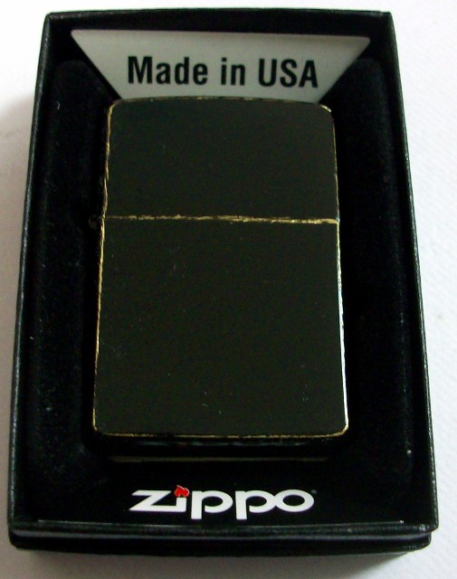 画像: ☆渋い！Brass Black ダメージ USED加工！インサイドはゴールド ２０１３年 ZIPPO！新品