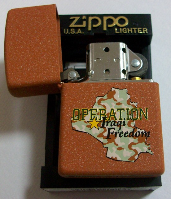 画像: ★米軍！OPERATION IRAQI FREEDOM ２００３年 サンドマット ZIPPO！新品