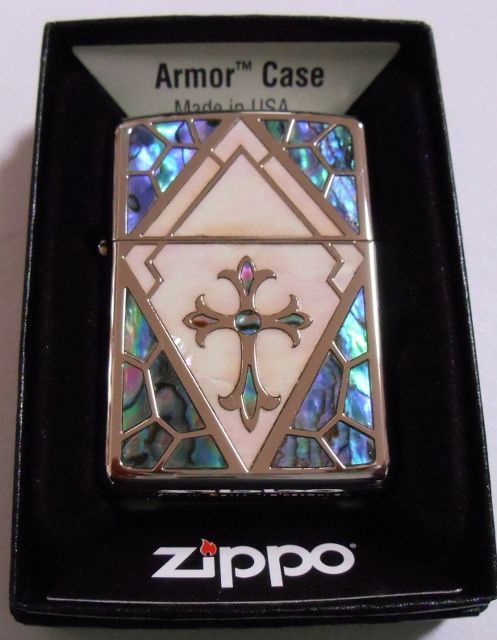 画像: ☆豪華アーマー！SHELL 天然貝 クロス 十字架  Armor ２０１４年 Zippo！新品