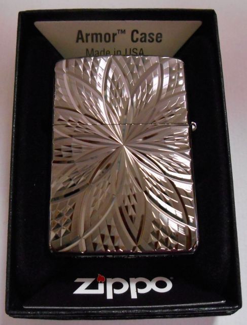 画像: ☆豪華！アーマー　両面ダイヤカット深彫り ブラック二ッケル　ＺＩＰＰＯ！新品