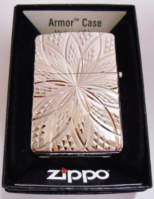 画像: ☆豪華！アーマー　両面ダイヤカット深彫り ホワイト二ッケル　ＺＩＰＰＯ！新品