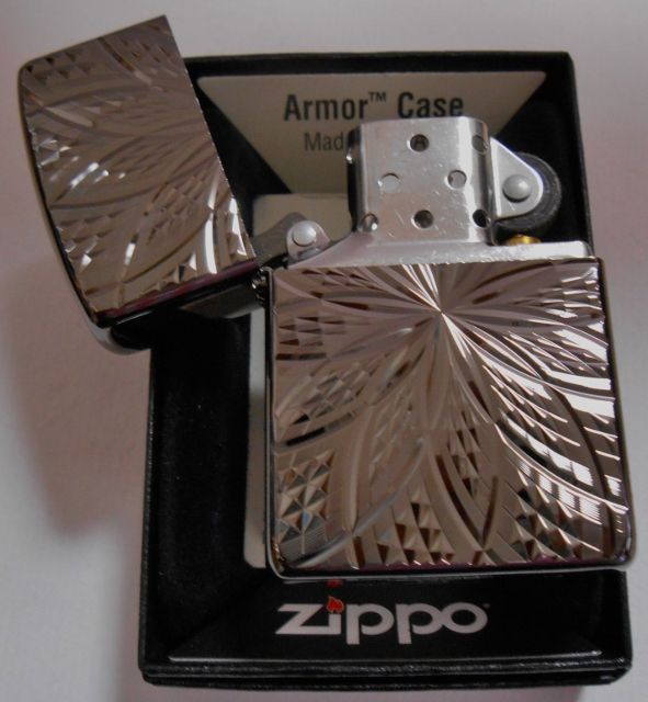 画像: ☆豪華！アーマー　両面ダイヤカット深彫り ブラック二ッケル　ＺＩＰＰＯ！新品