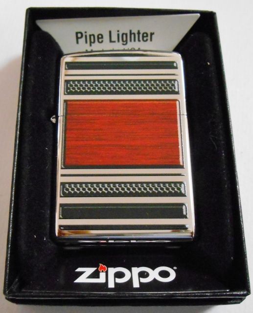 画像1: ★パイプ用 ジッポー！お洒落な・・PIPE WOOD DESIGN ２０１４年モデル ZIPPO！新品