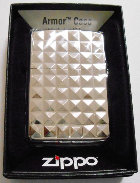 画像: ☆豪華！アーマー　Pyramid  両面深彫り　クローム・ブラック  ２０１３年 ＺＩＰＰＯ！新品