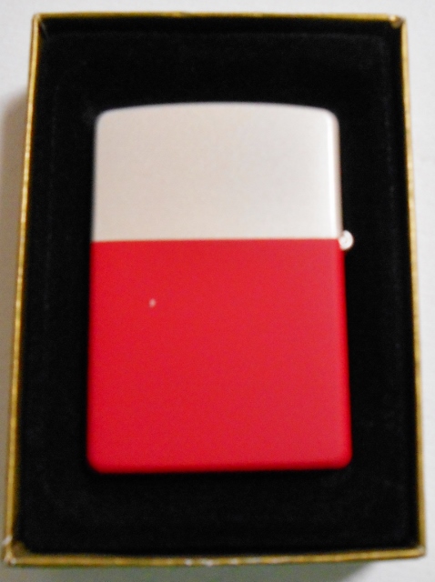 画像: ☆お洒落な・・２カラー！レッド＆シルバー　★ダブル塗装加工 ２００２年５月 ZIPPO！新品