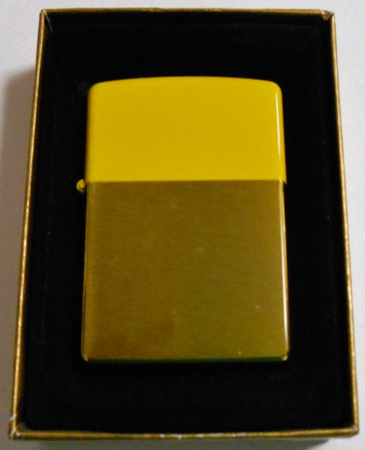 画像1: ☆お洒落な・・２カラー！イエロー　黄色　ダブル塗装加工 ２００４年 ZIPPO！新品