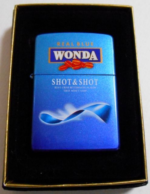 画像: ☆Asahi WONDA！アサヒ ワンダ COFFEE！SHOT & SHOT REAL BLUE  ZIPPO！新品