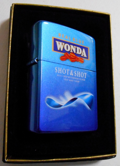 画像: ☆Asahi WONDA！アサヒ ワンダ COFFEE！SHOT & SHOT REAL BLUE  ZIPPO！新品