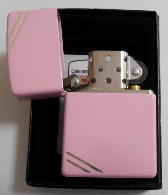 画像: ☆全面 ピンク！カラフル＆シンプル！両面ダイアゴナルライン ２００７年 ZIPPO！新品