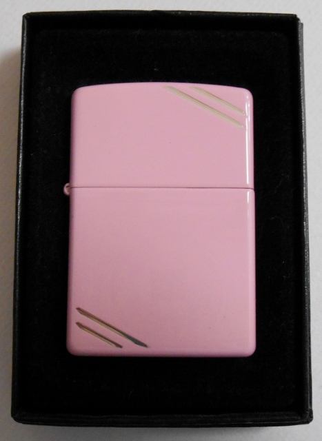 画像: ☆全面 ピンク！カラフル＆シンプル！両面ダイアゴナルライン ２００７年 ZIPPO！新品