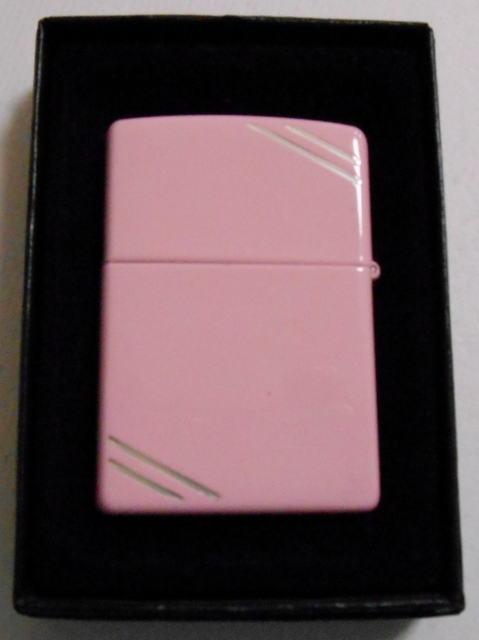 画像: ☆全面 ピンク！カラフル＆シンプル！両面ダイアゴナルライン ２００７年 ZIPPO！新品