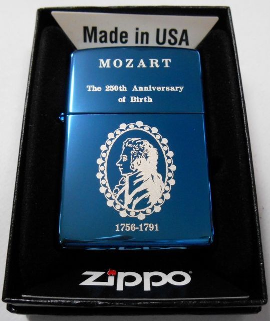 画像: ☆MOZART！モーツァルト 誕生２５０周年記念限定２５０個 ２００６年 ブルー ZIPPO！新品