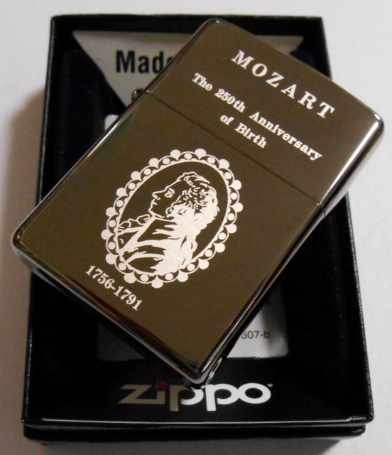 画像: ☆MOZART！モーツァルト 誕生２５０周年記念限定２５０個 ２００６年 ブラックアイス ZIPPO！新品